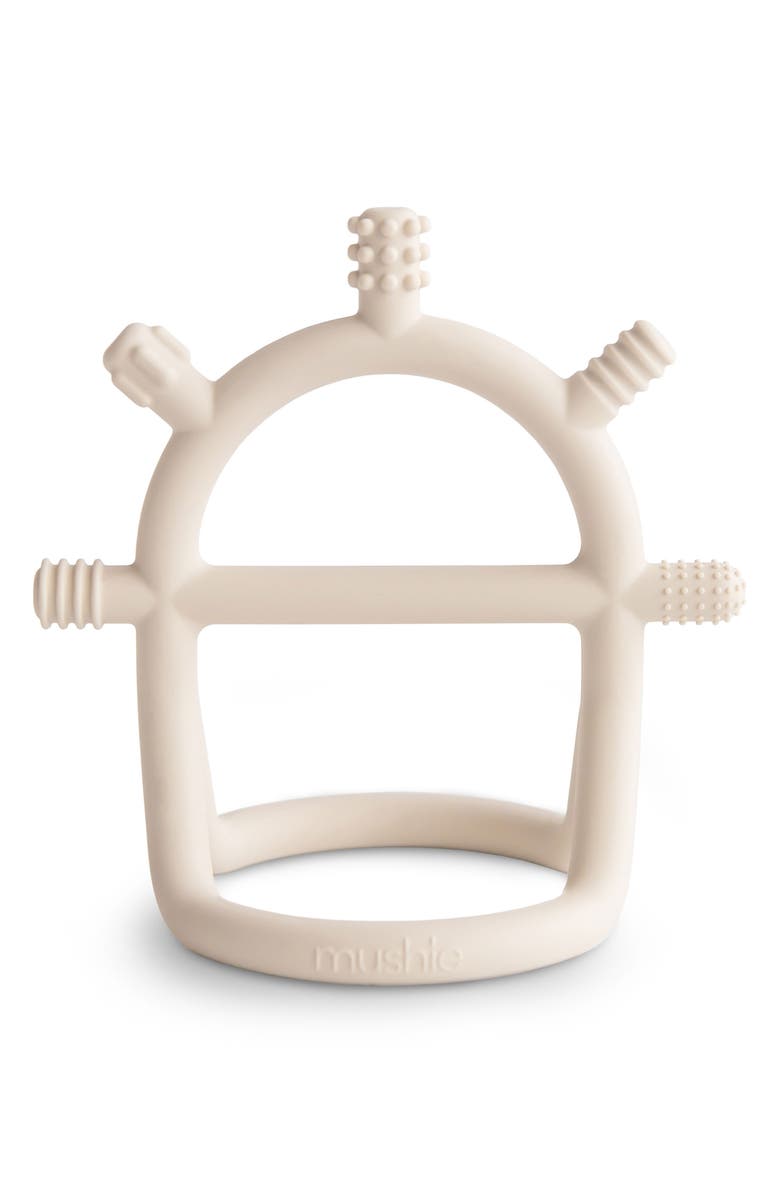 Mushie No Drop Sensory Teether Toy, Main, color, Shifting Sand