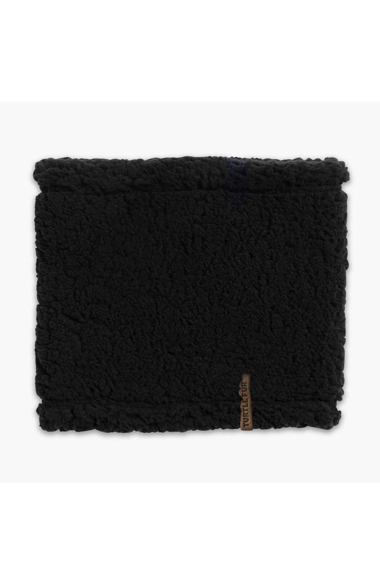 Turtle Fur High Pile Fleece Neck Warmer, Main, color, Black