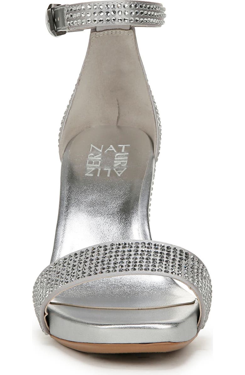 Naturalizer Joy Studded Ankle Strap Sandal, Alternate, color, Silver