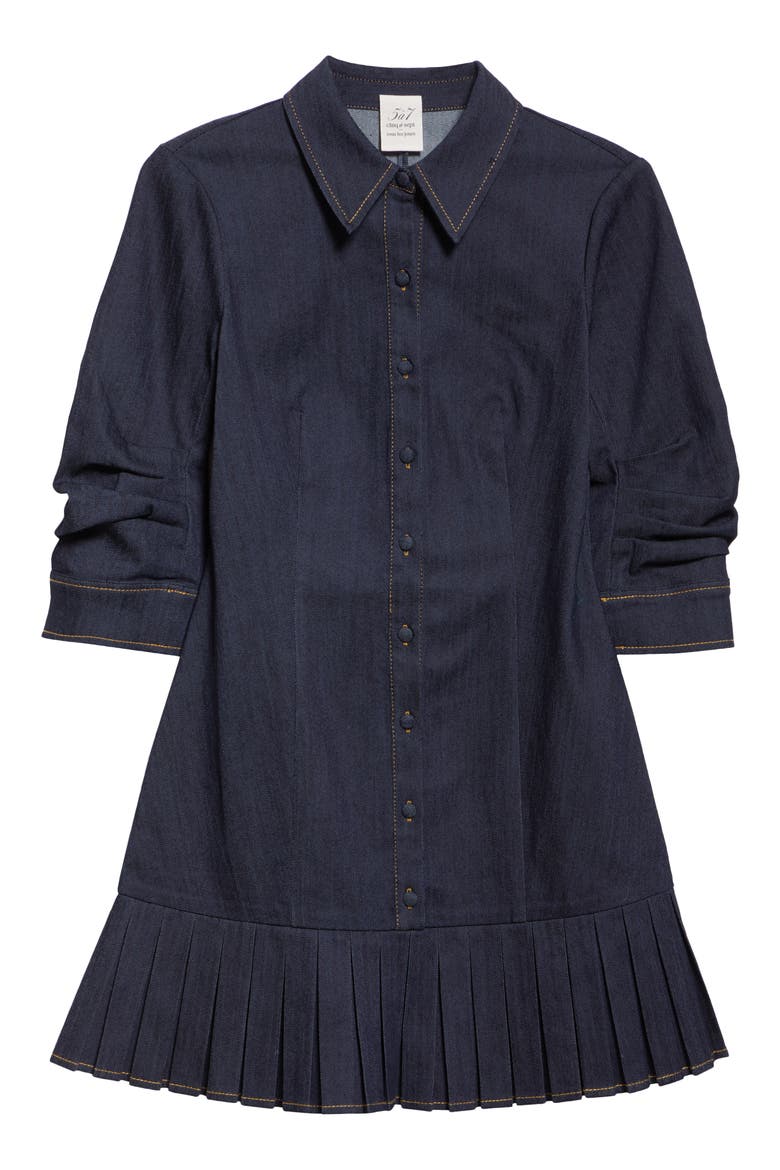 Lucilla Denim Minidress, Alternate, color, INDIGO