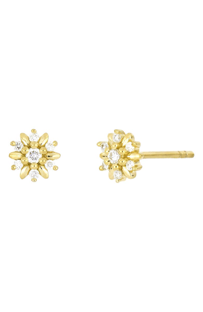 Bony Levy Pointed Flower Diamond Stud Earrings, Main, color, 