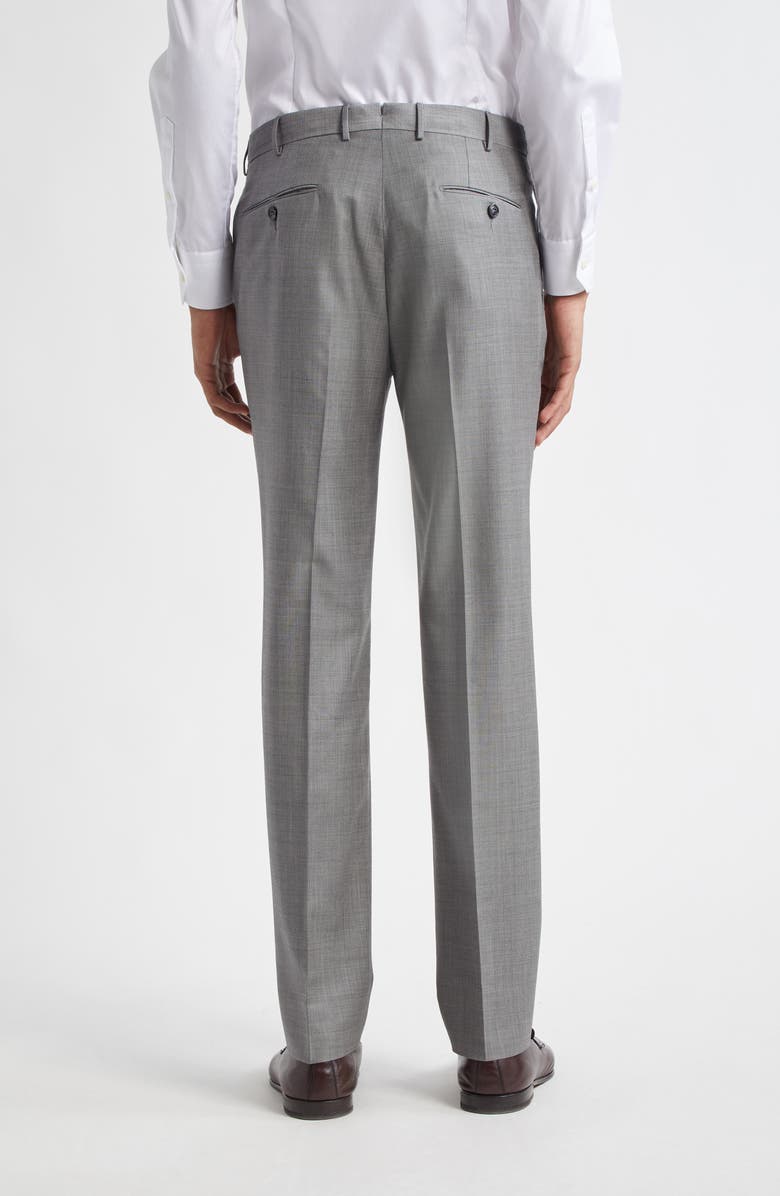 ZEGNA Mélange Wool Pants, Alternate, color, Md Gry Sld