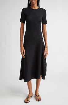 Jason Wu Collection Mixed Stitch Asymmetric Midi Sweater Dress