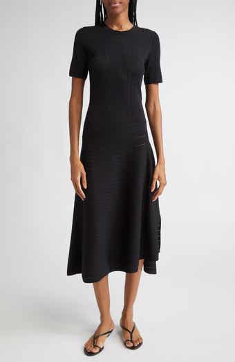 Jason Wu Collection Mixed Stitch Asymmetric Midi Sweater Dress