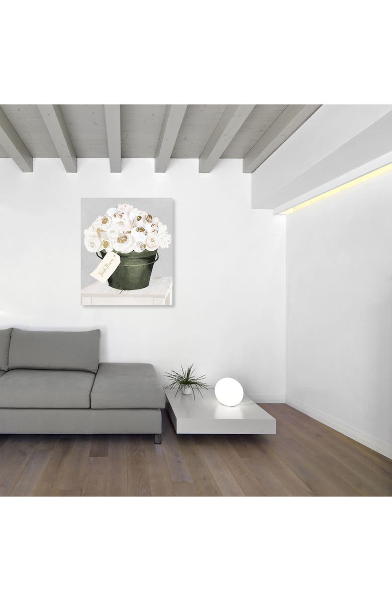 Oliver Gal Bucket Full of Gold Roses Canvas Wall Art, Alternate, color, 