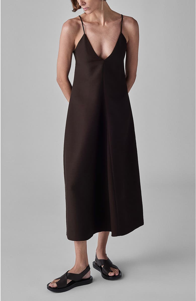 CO Evening Slip Dress in Faille, Main, color, 