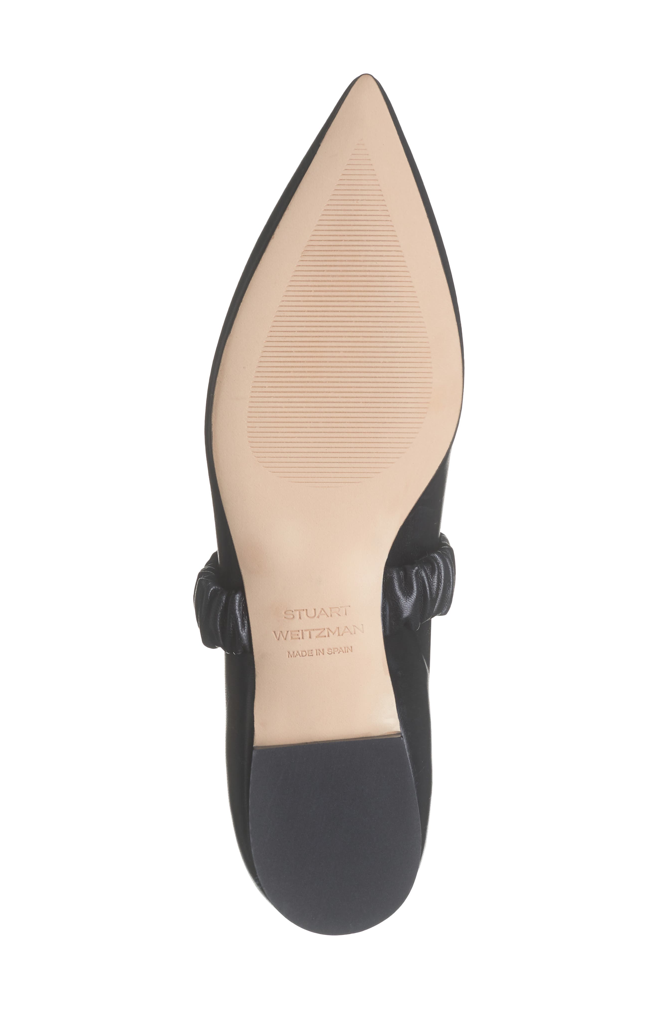 Stuart Weitzman Maxine Ballet Flat, Alternate, color, Black Leather