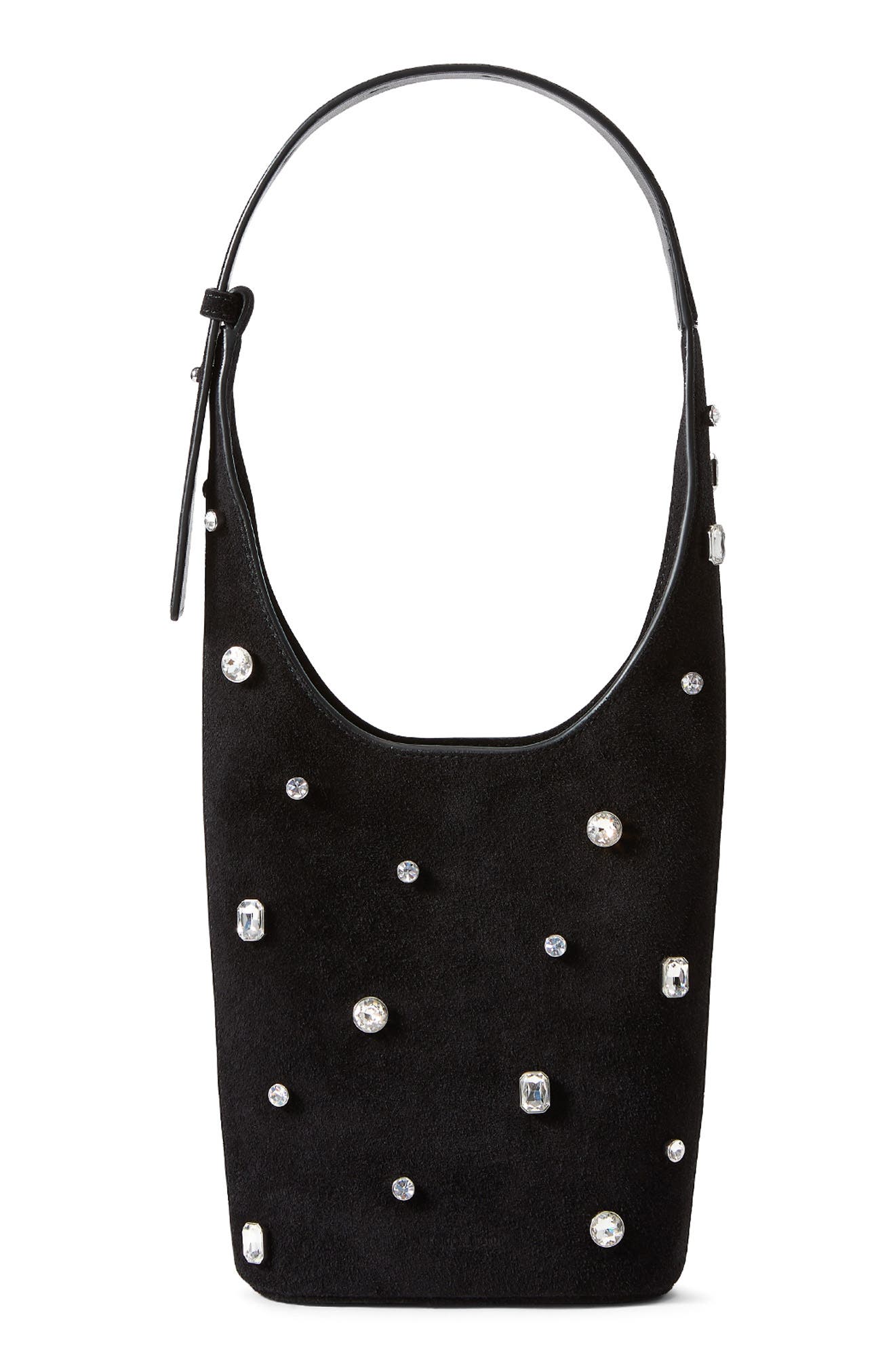 Veronica Beard Small Crystal Loop Bag, Main, color, Black