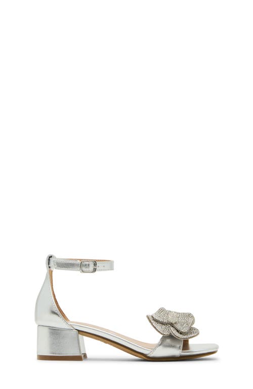 Steve Madden Kids' Jkindra Ankle Strap Sandal In Silver