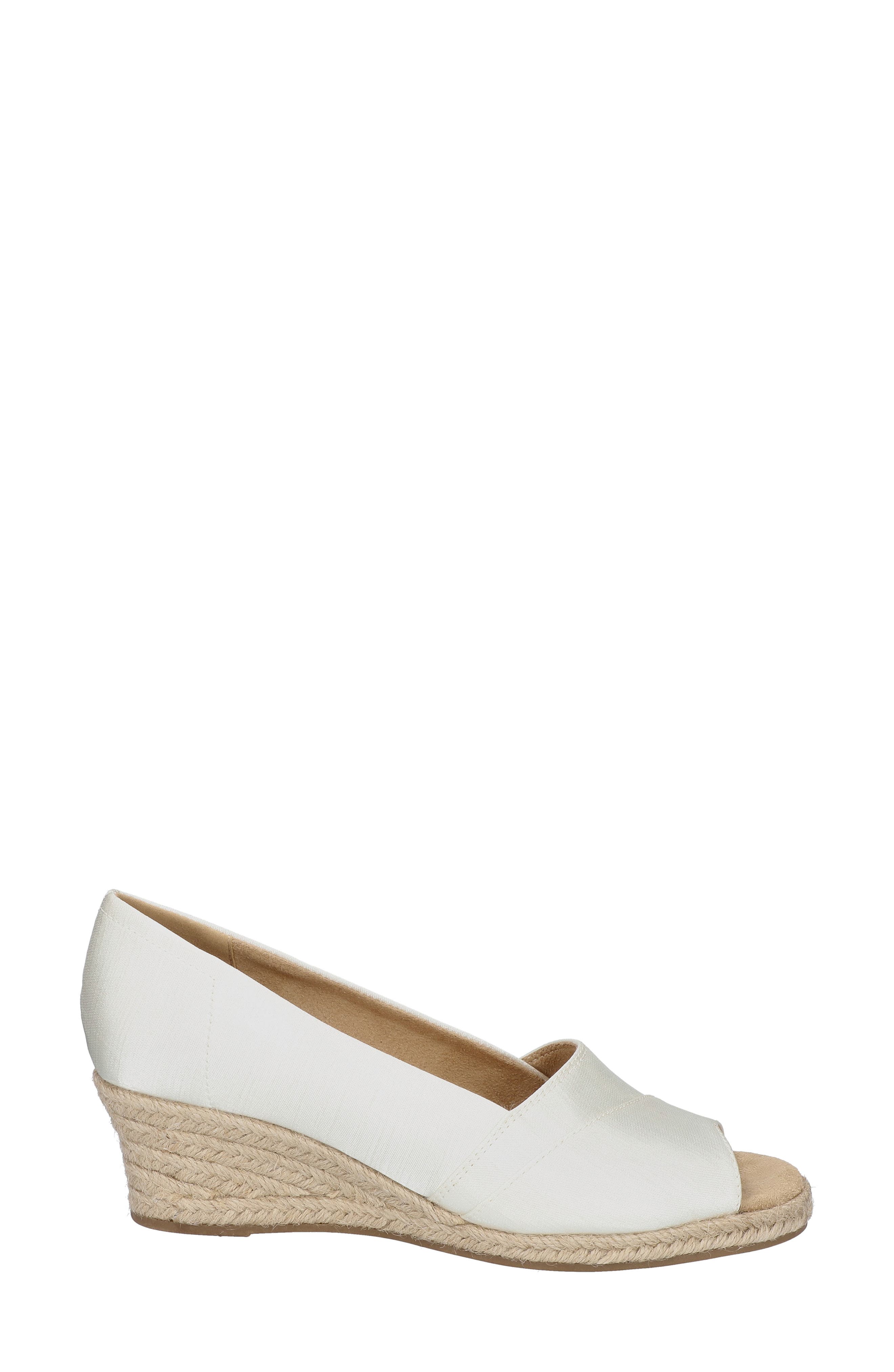 Jasper Espadrille Wedge Pump, Alternate, color, WHITE THAI SILK