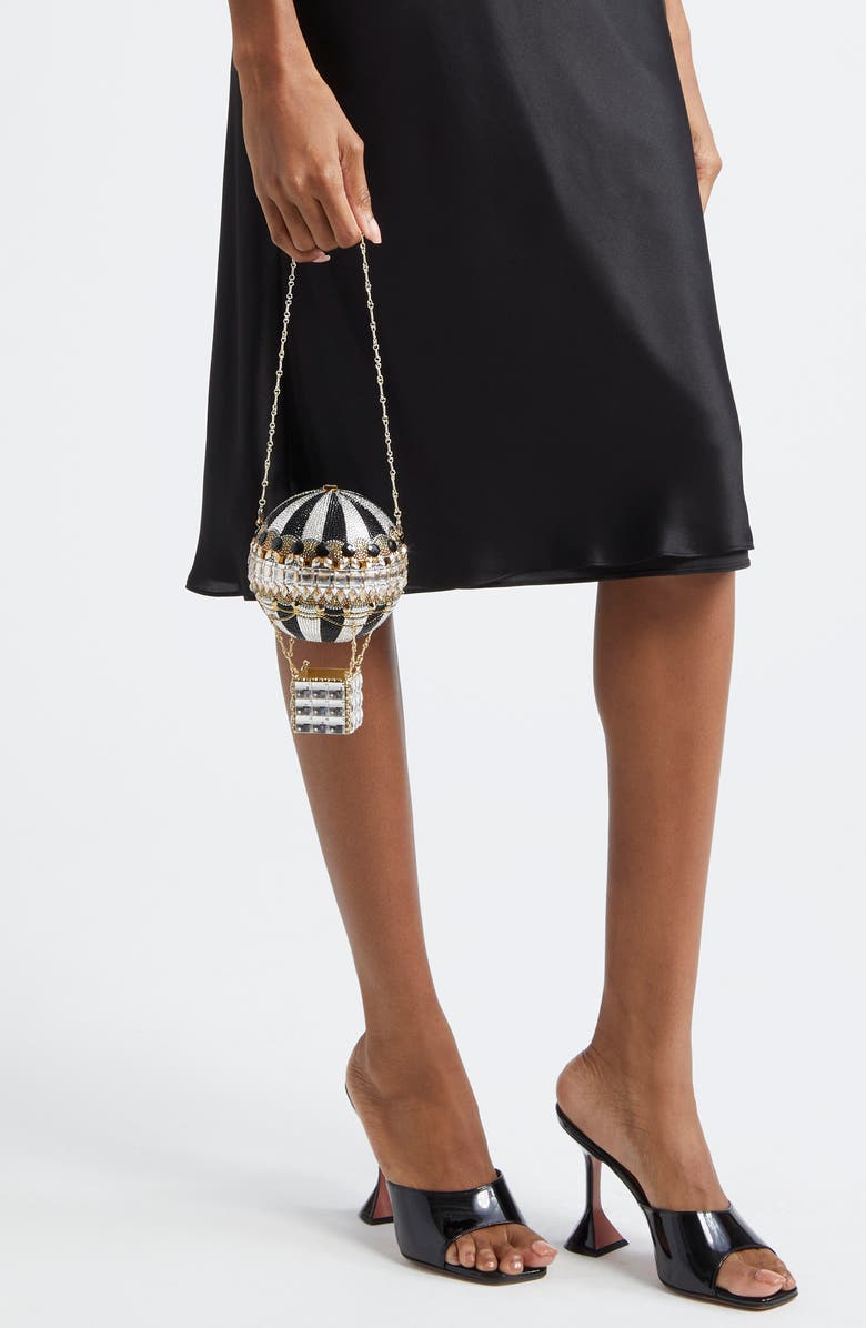 JUDITH LEIBER COUTURE Hot Air Balloon Crystal Embellished Clutch, Alternate, color,