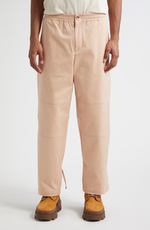 【関税＆送料込み】Moncler Light Beige Cotton Sport Trouser Moncler Grenoble Tan Cargo Jogger Pants for Men