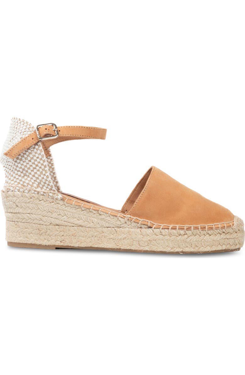 patricia green Sahara Ankle Strap Espadrille Wedge, Alternate, color, Tan Suede