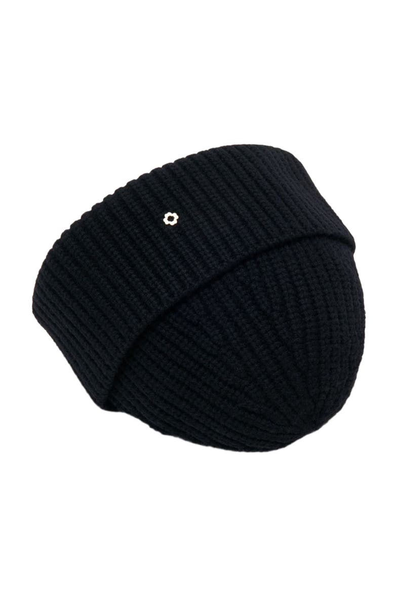 Wool and cashmere beanie, Alternate, color, Black