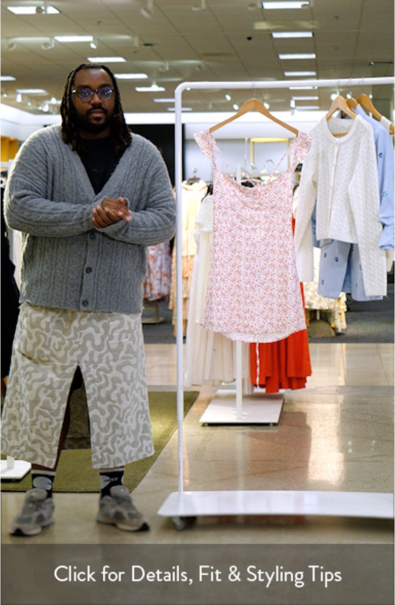 Landon Floral Lace-Up Mini Sundress, sales video thumbnail