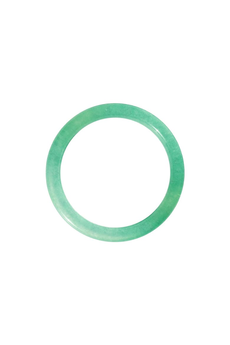 Pond Cyan Skinny Round Jade Stone Bangle, Alternate, color, Cyan