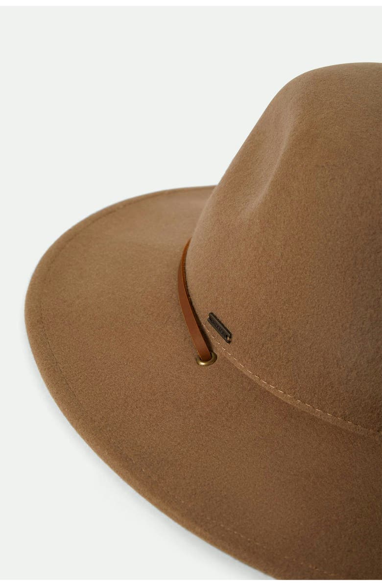 Brixton Cedar Packable Wool Felt Fedora, Alternate, color, Khaki