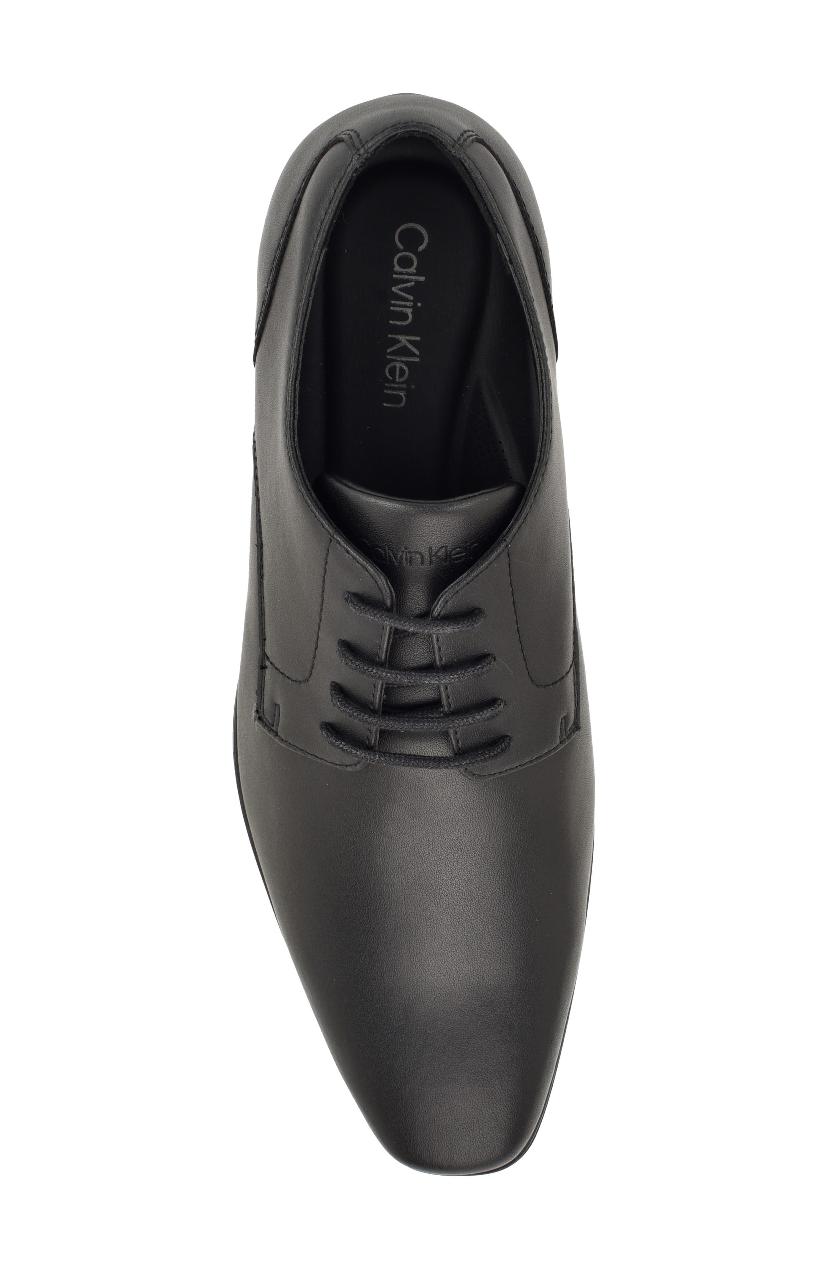 Cafgon Leather Plain Toe Derby, Alternate, color, BLACK