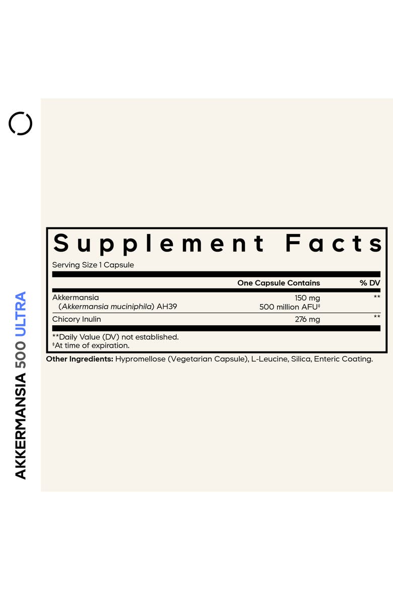 Akkermansia Muciniphila 500M AFUs Probiotic Supplement, Alternate, color, White