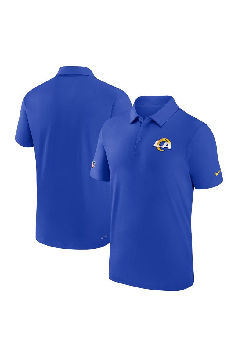 Men's Nike Royal Los Angeles Rams Sideline Coaches Performance Polo, Main, color, Royal