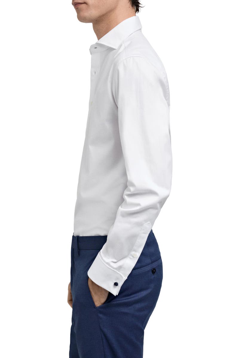 MANGO Slim Fit Poplin Button-Up Shirt, Alternate, color, White