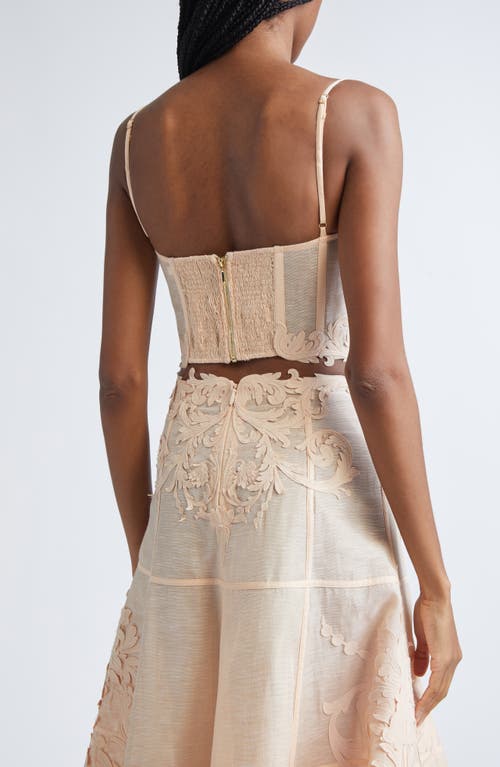 Zimmermann Rebellion Filigree Linen & Silk Camisole In White