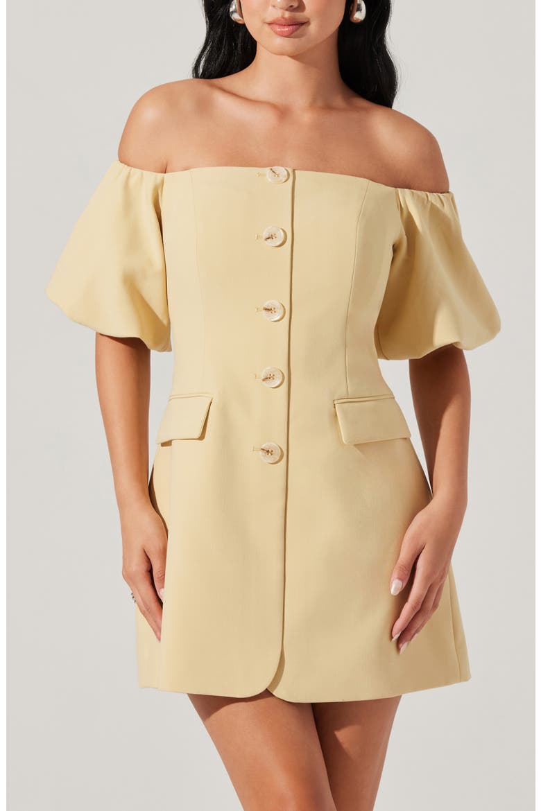 Biviana Strapless Minidress, Alternate, color, BUTTER YELLOW