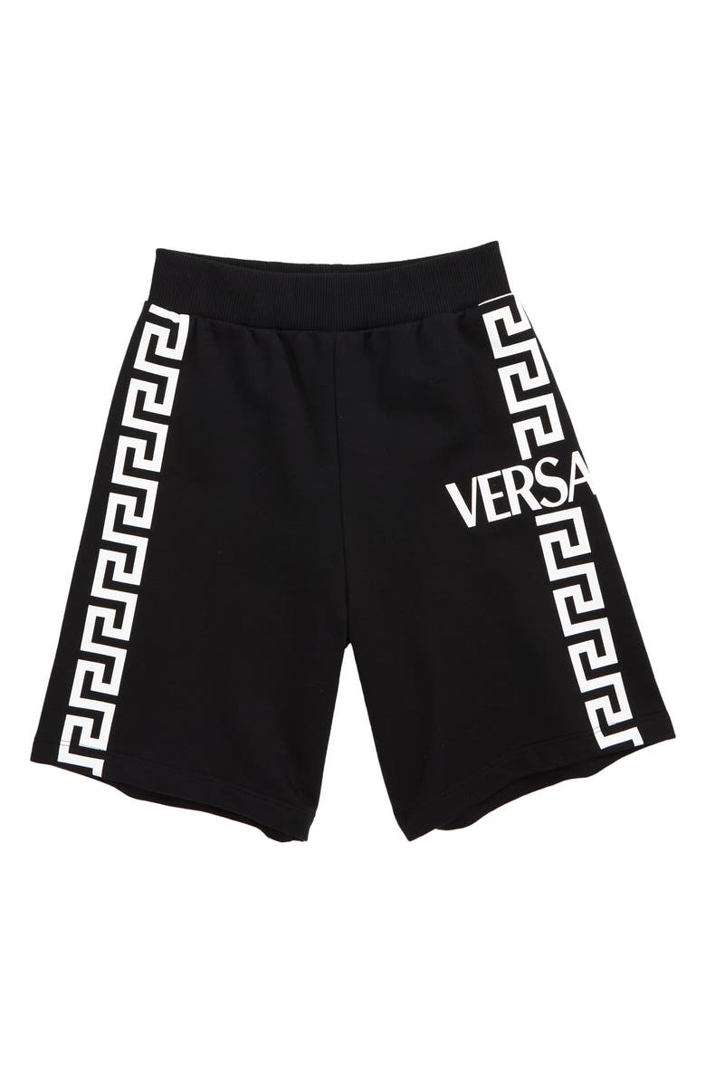 Versace Kids' La Greca Cotton Sweat Shorts, Main, color, 