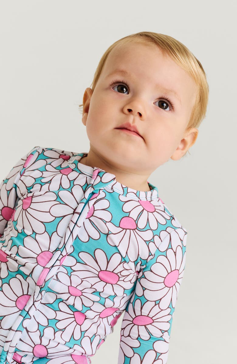 Posh Peanut Printed Convertible Footie, Alternate, color, Blue