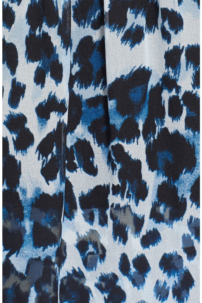 'Lorelei Two' Leopard Print Shirt, Alternate, color, SNOW CHEETAH LARGE BLUE