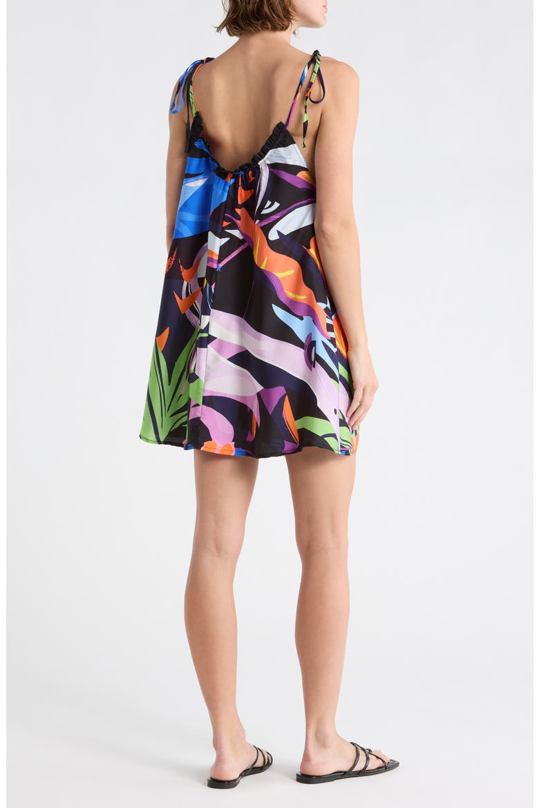 Magnolia Cover-Up Dress, Alternate, color, BLACK