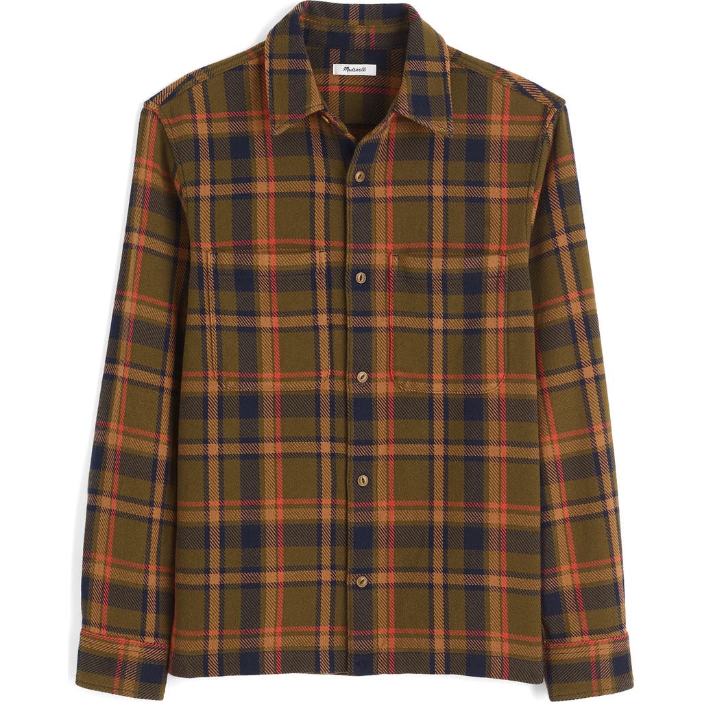 Madewell Plaid Midweight Flannel Button-up Shirt In Multi