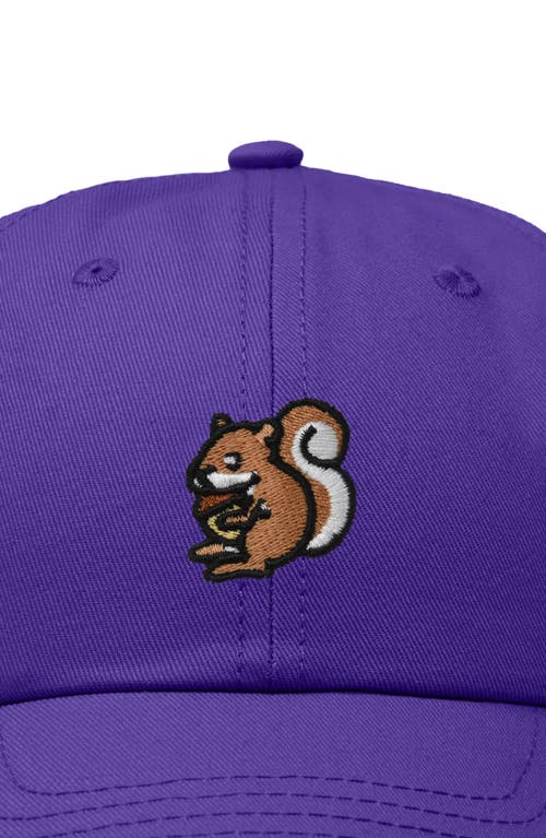 Dalix Squirrel Embroidered Outdoor Cap In Purple