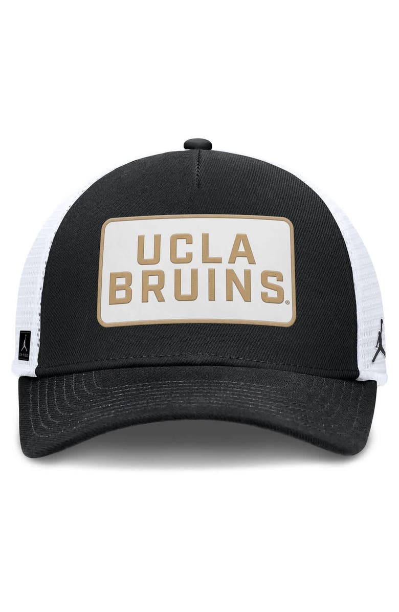 Jordan Brand Men's Jordan Brand Black/White UCLA Bruins 2025 On-Field Rise Patch Trucker Adjustable Hat, Alternate, color, Black