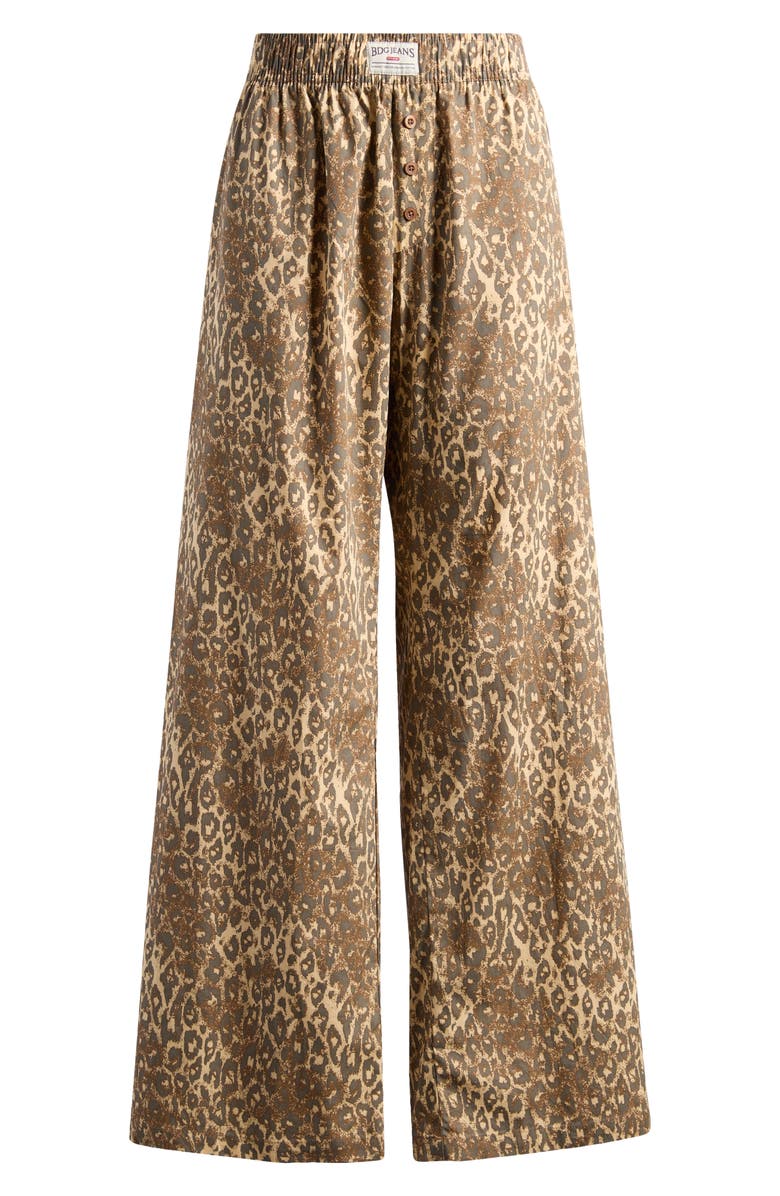 BDG Urban Outfitters Animal Print Wide Leg Pants, Alternate, color, Leopard