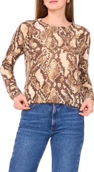Vince Camuto Print Pullover Sweater
