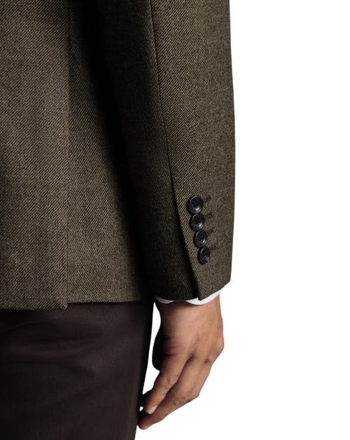 Charles Tyrwhitt Wool Texture Slim Fit Jacket In Gray