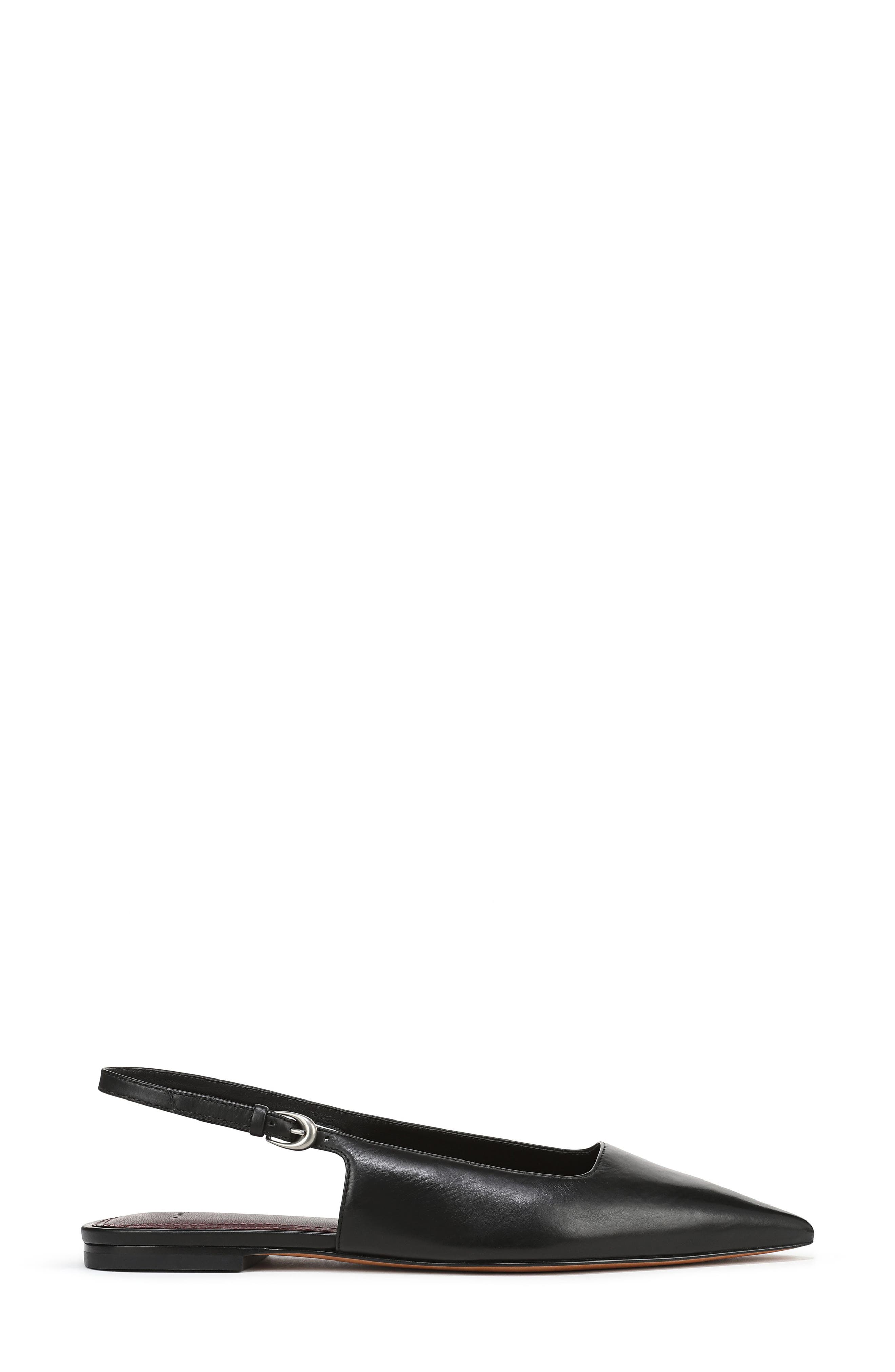 Vince Gracy Pointed Toe Slingback Flat, Alternate, color, Black