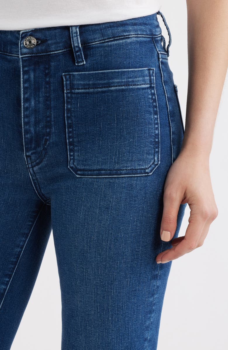 FRAME Patch Pocket High Waist Straight Leg Jeans, Alternate, color, Good Life