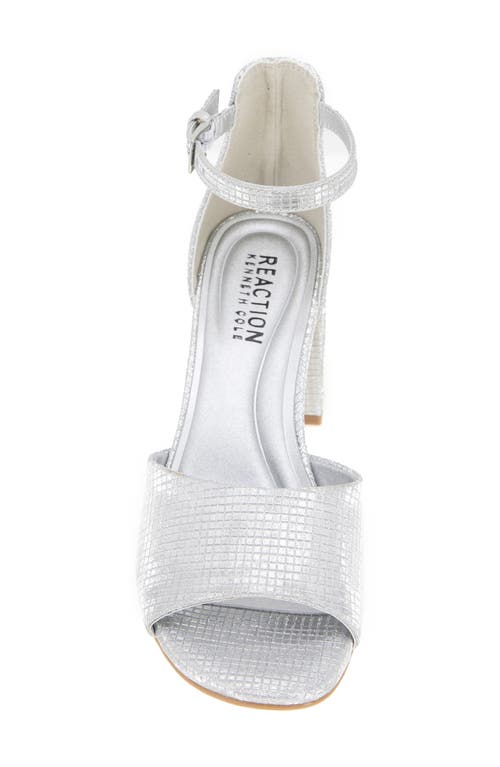 Reaction Kenneth Cole Lottie Ankle Strap Sandal In Silver