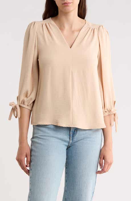 Renee C Ditsy Puff Sleeve Blouse