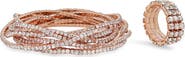 STEELTIME Simulated Diamond Flexible Bracelet & Ring Set