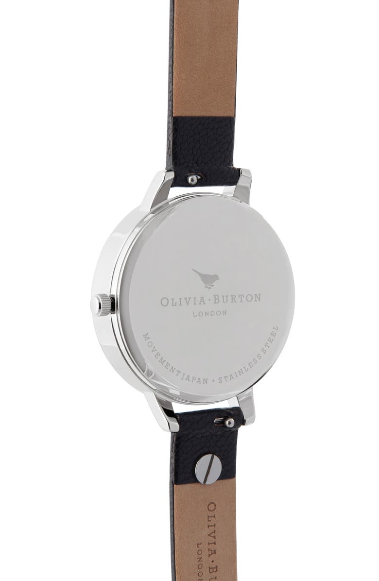 Olivia Burton Celestial Leather Strap Watch, 34mm, Alternate, color, 