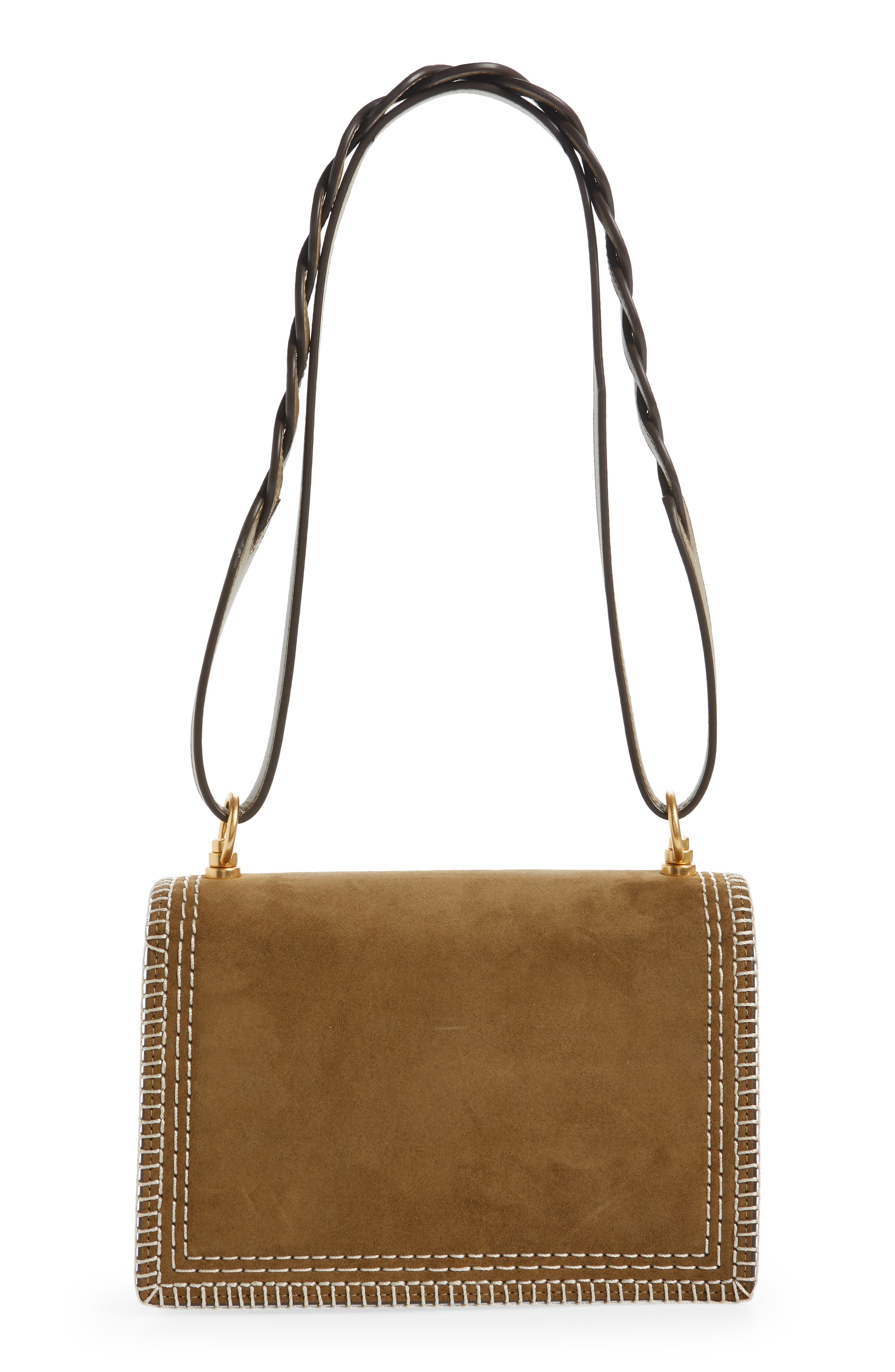 Tory Burch Miller Small Suede Shoulder Bag, Alternate, color, 