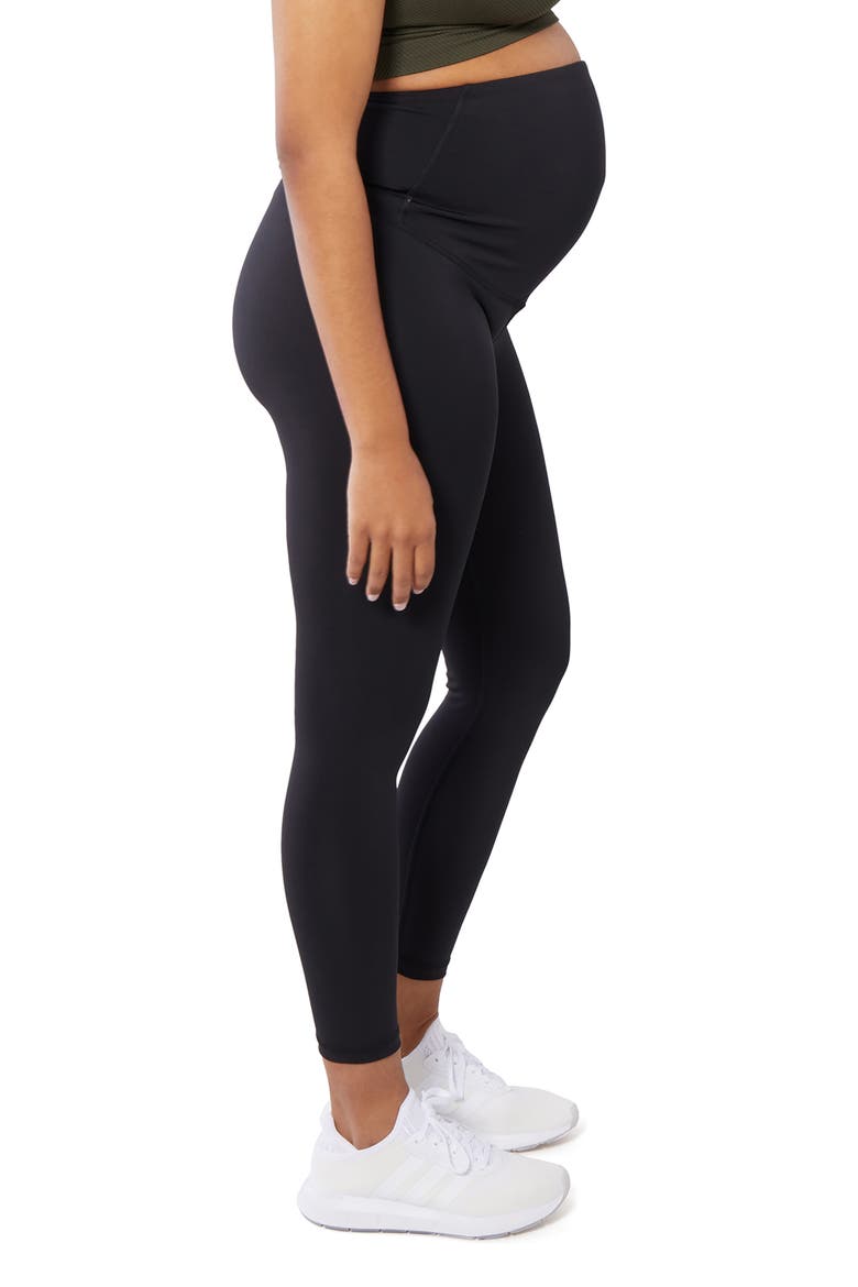 Performance 7/8 Maternity Leggings, Alternate, color, BLACK