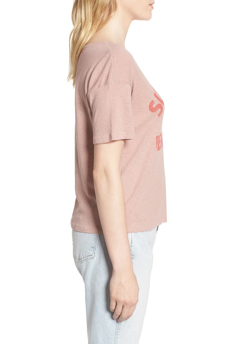 Support Your Local Feminist Tee, Alternate, color, SILK