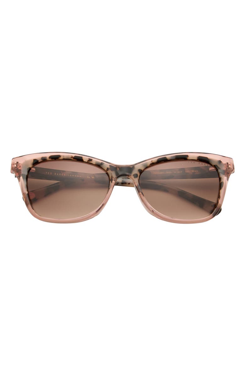 Ted Baker London 55mm Gradient Cat Eye Sunglasses, Main, color, Ivory Tortoise