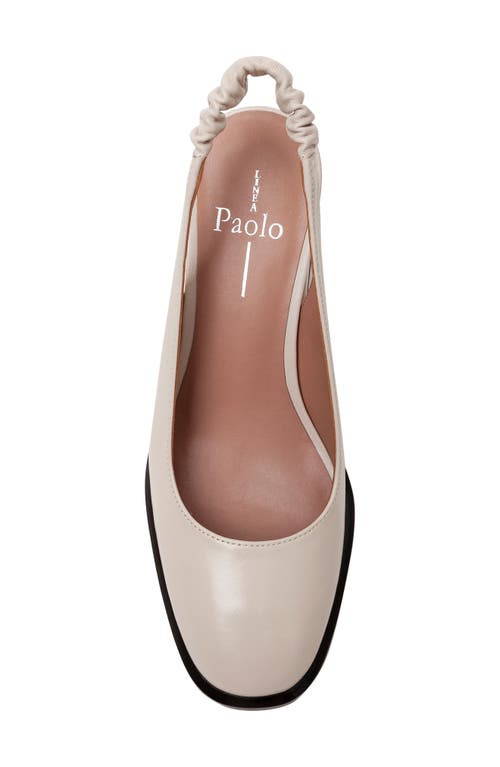 Linea Paolo Giana Block Heel Slingback Pump In Cream