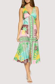 Lost + Wander Isla Spell Scarf Print Dress
