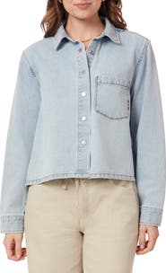 Scotch & Soda Long Sleeve Crop Denim Shirt